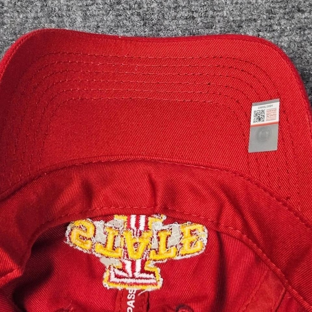 Iowa State Cyclones Hat Top of the World Red Strapback NCAA University Cap Ames - Picture 6 of 8